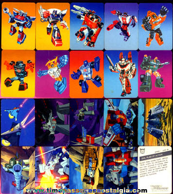 (58) 1985 Transformers Series 1 Trading Cards