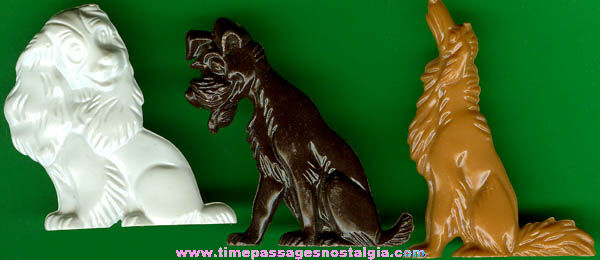 (3) 1955 Walt Disney Lady & The Tramp Advertising Premium Character Figures