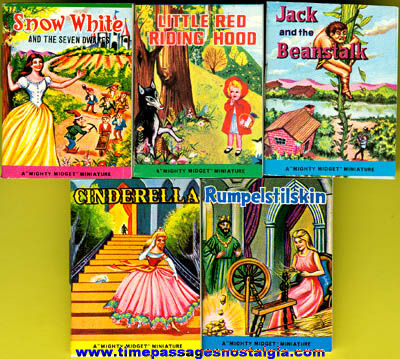 Set Of (5) Old Fable / Fairy Tale Miniature Books