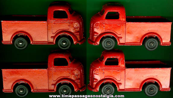 (2) Identical Old Metal Toy Trucks