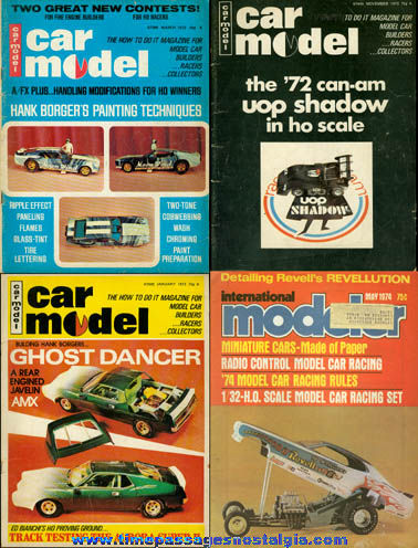 (4) Old Model Kit & Slot Car Hobby Magazines