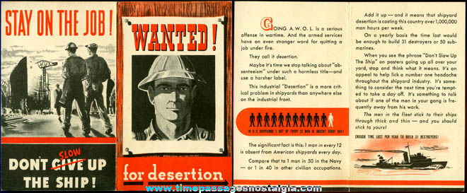 World War II U.S. Homefront Propaganda Brochure