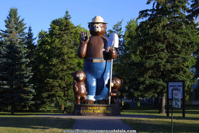 Old Smokey Bear Statue Photograph Slide