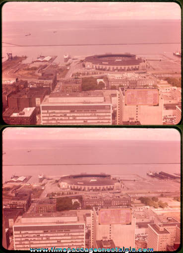 (2) Old Cleveland Stadium Photograph Slides
