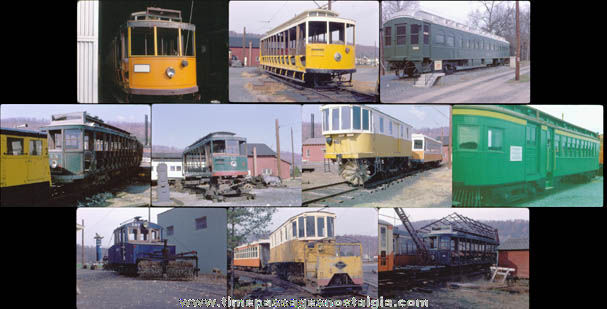 (10) Old Train Car Photograph Slides