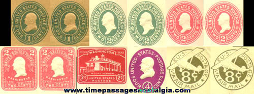 (12) Old Unused United States Stamped Envelopes