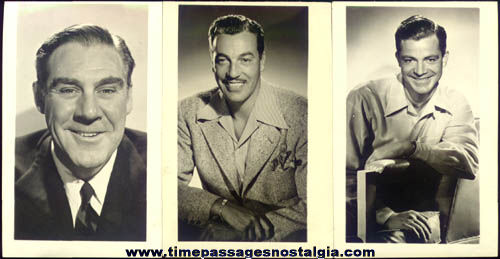 (3) Old Movie Actor Promotional Photographs