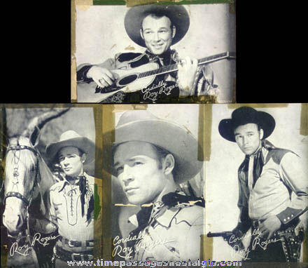 (4) Old Roy Rogers Arcade Exhibit Trading Cards