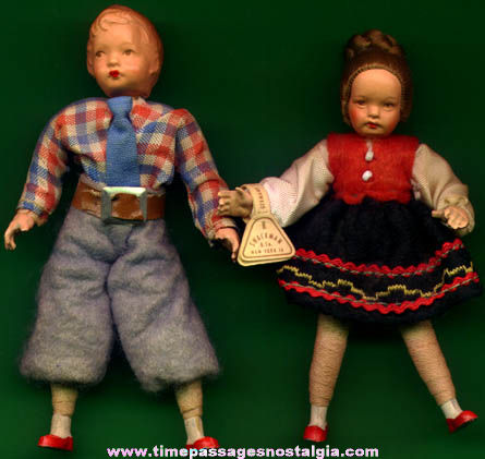 (2) Old Shackman & Company German Dolls