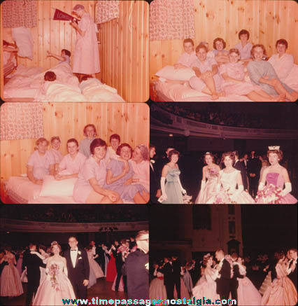 (12) 1950s Slumber Party and Prom or Ball Photograph Slides