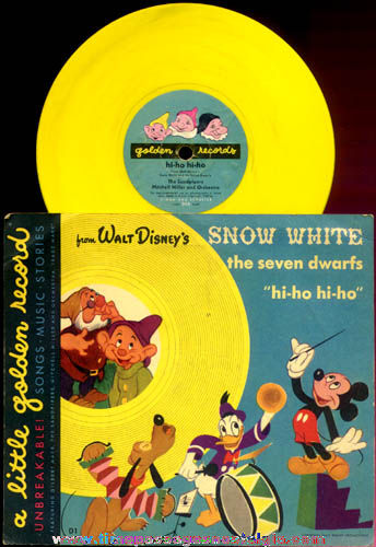 Old Snow White & The Seven Dwarfs Childrens Record With Sleeve