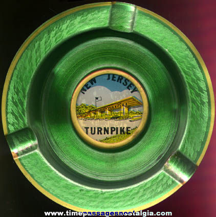 Old New Jersey Turnpike Advertising Souvenir Cigarette Ashtray