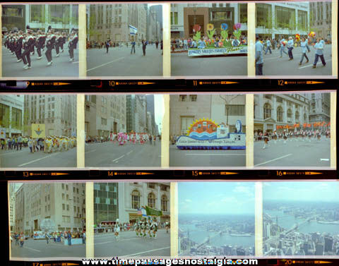 (12) Old New York City Parade 35mm Color Photo Negatives