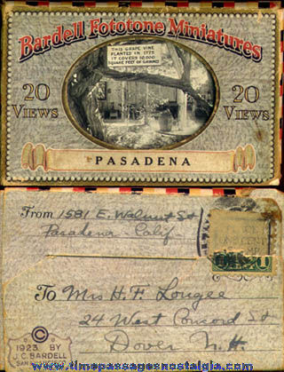 (20) ©1923 Pasadena, California Miniature Photographs With Folder