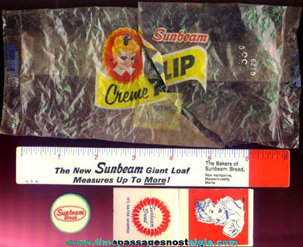 (4) Old Sunbeam Bread and Cake Advertising Items