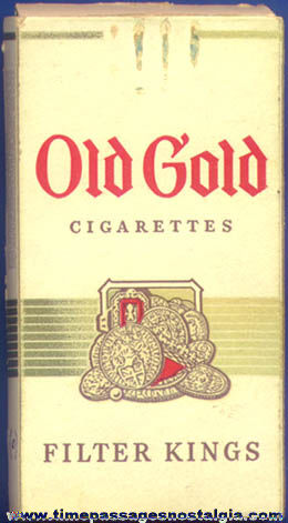 Old Sample Box of Old Gold Cigarettes with Cigarette