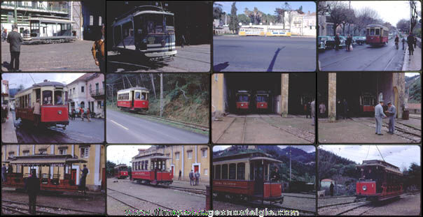 (12) Old Train / Street Car Photograph Slides