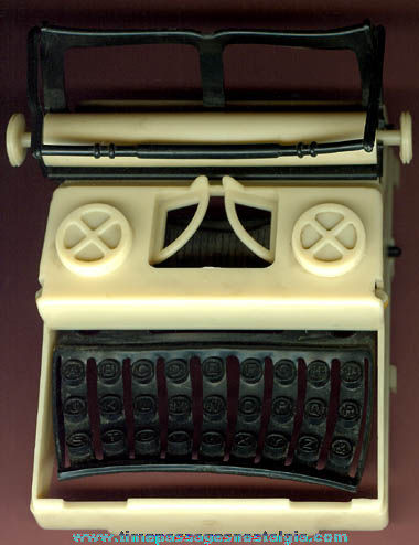 Old Hard Plastic Toy Typewriter