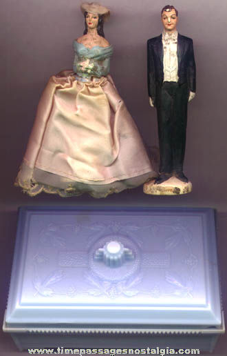 1950 Bride & Groom Wedding Cake Figures + Bonus