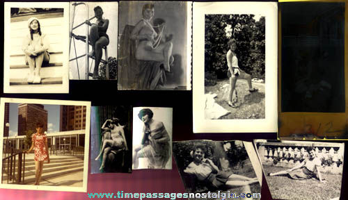 (10) Old Pretty Lady and Risque Photographs