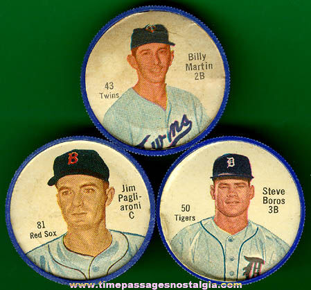 (3) Old Salada Tea & Junket Desserts Premium Baseball Player Coins