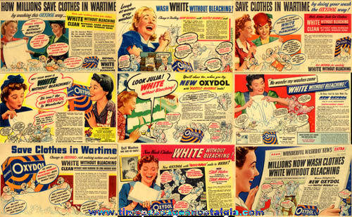 (9) Colorful World War II Era Oxydol Soap Advertisements