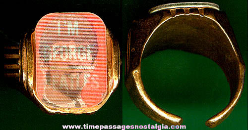 1960s Beatles George Harrison Flicker Lenticular Toy Ring