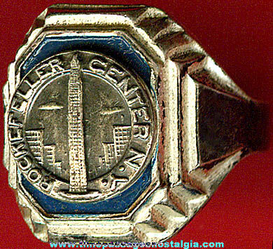 Old Rockefeller Center Advertising Souvenir Ring