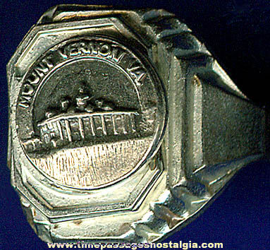 Old Mount Vernon, Virginia Advertising Souvenir Ring