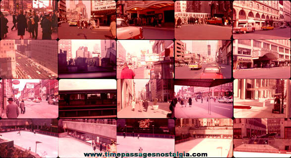 (20) Old New York City Street Scene Photograph Slides