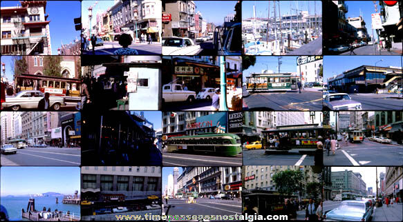 (20) 1965 San Francisco, California Street Scene Color Photograph Slides