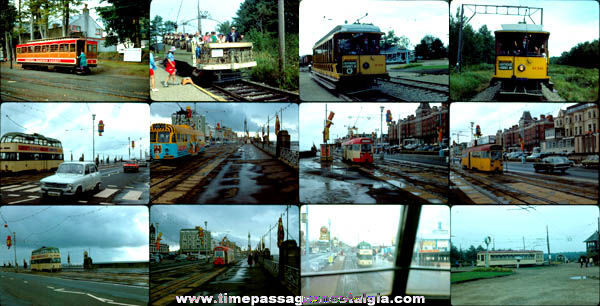 (12) Old Train / Street Car Photograph Slides