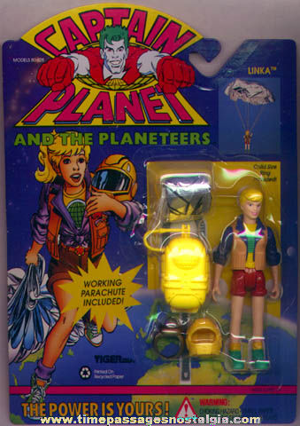 Unopened 1994 Captain Planet Character Action Figure & Toy Ring