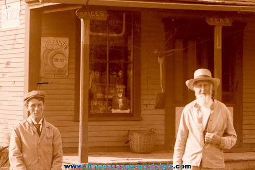 Old Grocery General Store Exterior Glass Photograph Negative