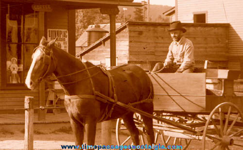 Old Grocery General Store Exterior Glass Photograph Negative