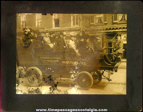 Old Mounted Peerless Observation Automobile (bus) Photograph