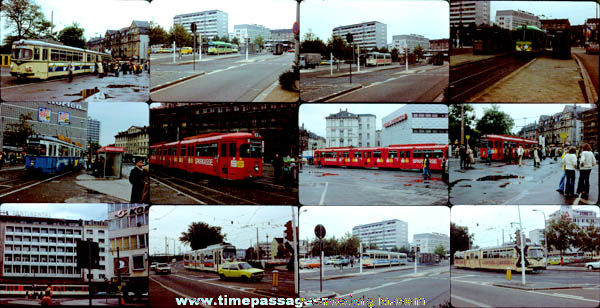 (12) Old Train / Street Car Photograph Slides