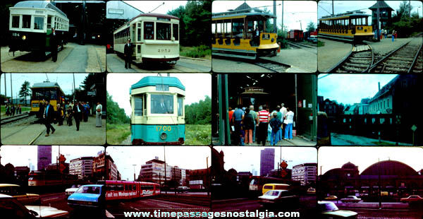 (12) Old Train / Street Car Photograph Slides