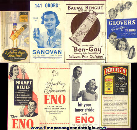 (8) Old Medicine Advertising Brochures