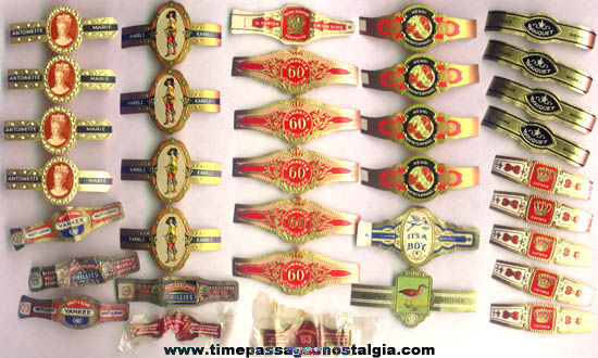 (35) Old Advertising Paper Cigar Bands