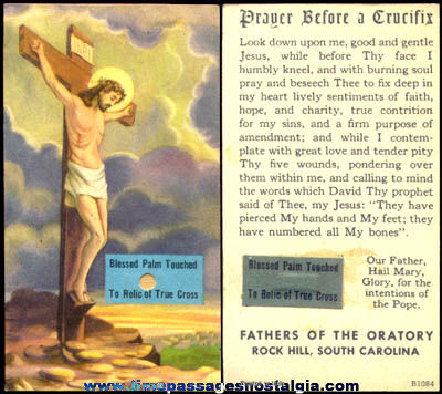 Old Catholic / Christian Religious Relic Card