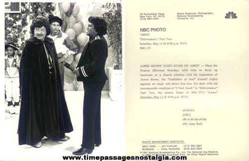 1991 James Brown & Sherman Hemsley NBC Promotional Photograph