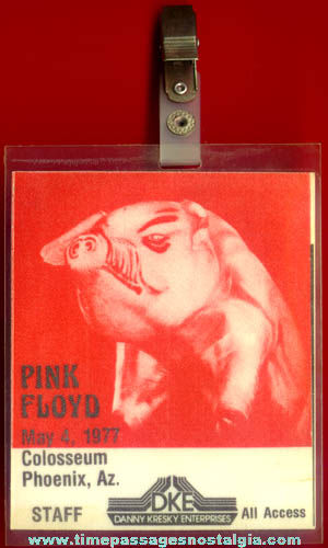 1977 Pink Floyd Concert Staff Badge