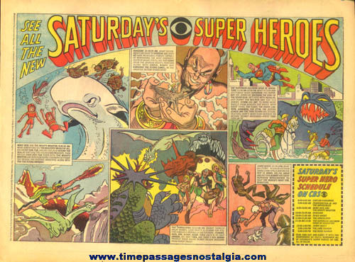 ©1967 CBS Saturday Super Heroes Two Page Advertisement
