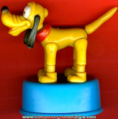 Old Walt Disney Pluto Cartoon Character Push Puppet