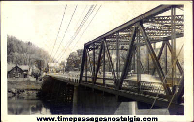 Old Unused White River Junction, Vermont Bridge Real Photo Post Card