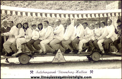 1970 Unused Mining Railway Shuttle Souvenir Real Photo Post Card
