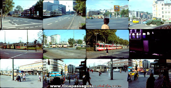 (12) Old Train / Street Car Photograph Slides