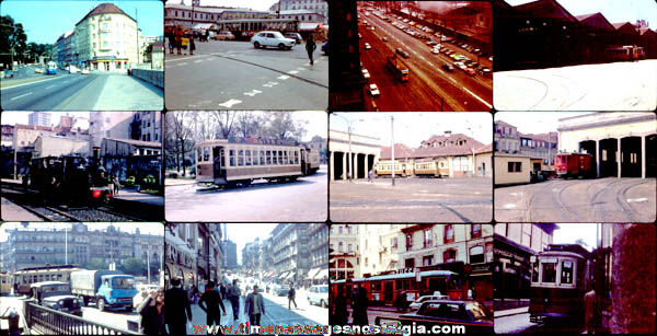 (12) Old Train / Street Car Photograph Slides