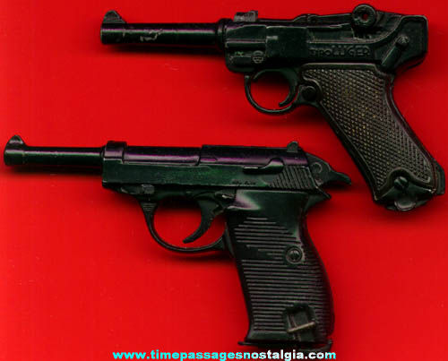(2) Different Old Miniature Tipo Luger Toy Cap Guns